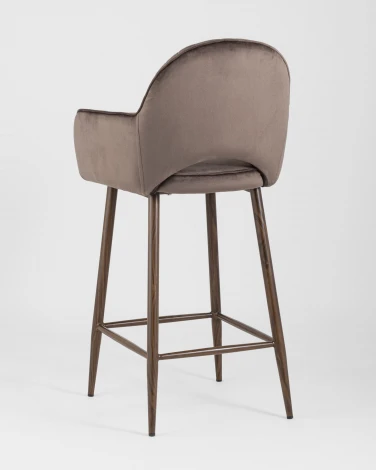Стул полубарный Stool Group Венера диамант велюр коричневый УТ000004924