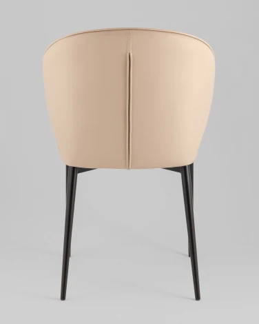 Стул обеденный Stool Group Deia светло-серая экокожа черные ножки арт.УТ000040333