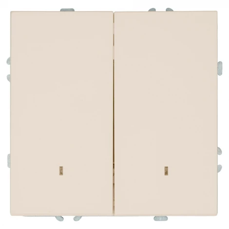 Выключатель двухклавишный с подсветкой (кашемир, soft touch) Stekker Эмили 49890