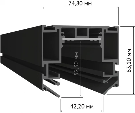 Низковольтный шинопровод встраиваемый SWG SY SY-601201-CL-2-BL