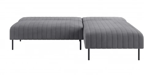 Baccara диван-кровать с шезлонгом, без подлокотников, бархат 03 Top Concept арт.22292