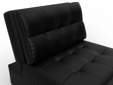 Кресло-кровать Лига-107 (80) (ЛДСП,Брус,Фанера,Экокожа/Черный) Лига Диванов 134943