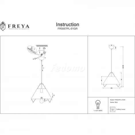 Подвесной светильник Freya Mimi FR5007PL-01GR