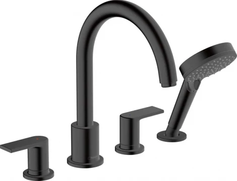 Смеситель Hansgrohe Vernis Shape 71459670 на борт ванны, черный