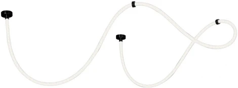 Подвесной светильник с гибким неоном Kink Light Венди 08031K-400,19(3000-6000K) димм. черн. с пультом ДУ (регулировка яркости, LED, 220V, умный дом - LampSmart)