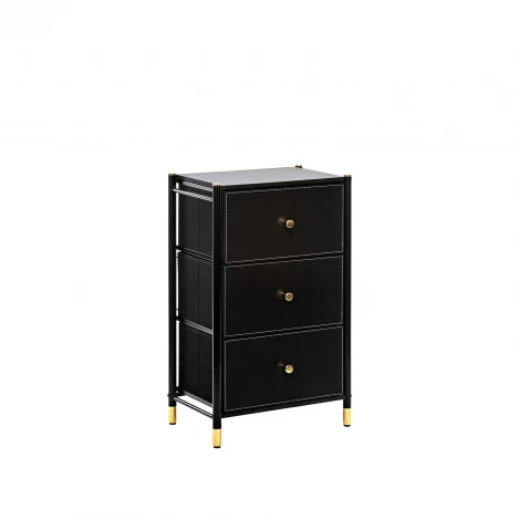 Комод Leset Нирита/Хайди, 3 ящика, Черный