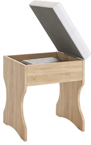 Виктория-1 Пуф Mebelson (ЛДСП,ПВХ,Экокожа/Дуб сонома) арт.SPV-1.06.1544