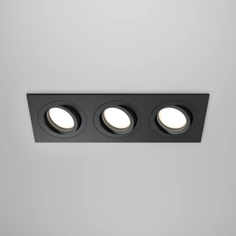 Встраиваемый светильник Atom GU10 3x50Вт Maytoni Technical DL024-2-03B (220V)