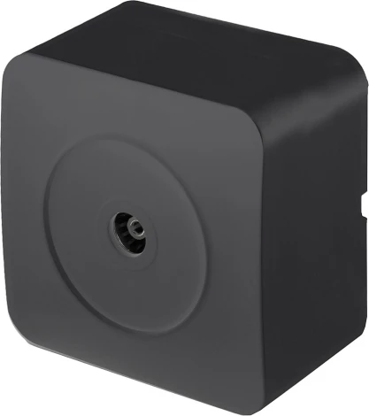 ТВ-розетка (черный матовый) Stekker София 49481