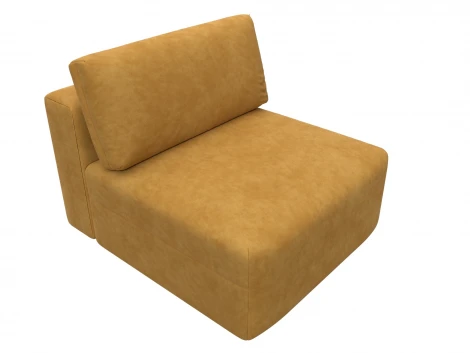 Модуль диван Лига-060 НПБ (ЛДСП,Брус,Фанера,Велюр/Желтый) Лига Диванов 129545
