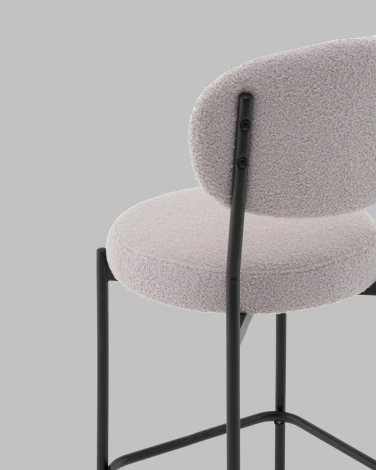 Стул полубарный Бриф DD букле светло-серый Stool Group арт.УТ000041505