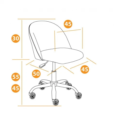 Кресло MELODY коричневый (флок)