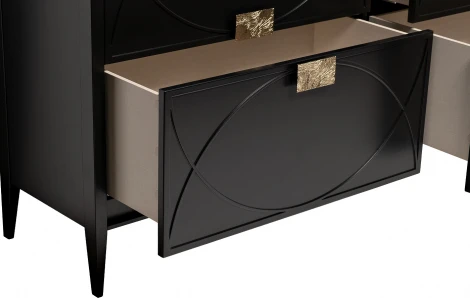 Комод черный 160*90*40см Garda Decor арт.151SV-00001