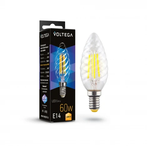 Светодиодная лампа 6W 3000K E14 Voltega Candle corn 6W 7211