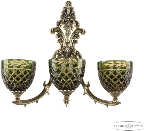 Бра Bohemia Verona 7211B15/3/210 GB P1 U Amber-Green/H-1J