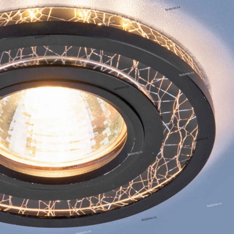 Встраиваемый точечный светильник Elektrostandard 70204 7020 MR16 BK/SL черный/серебро