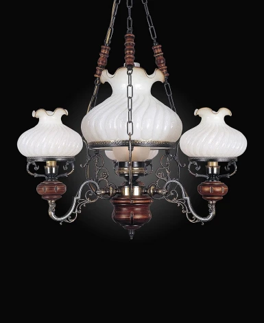 Подвесная люстра в виде керосиновой лампы L.760/3+1 Reccagni Angelo 760 L 760/3+1