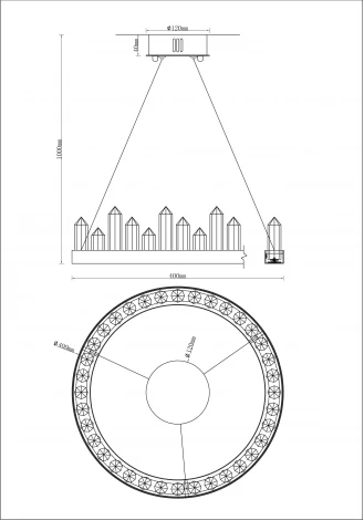 Подвесная люстра Moderli Ingrid V9050-PL (LED, 24V, хрусталь, на тросе, круглые)