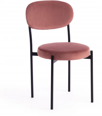 Стул REVO (mod. 7033) коралловый barkhat 15 /черный (ткань/металл)