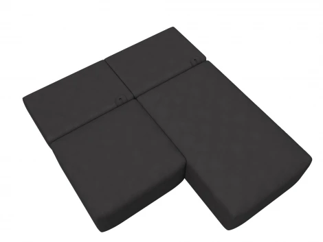 Диван угловой модульный Лига-060 НПБ угол универсальный (ЛДСП,Брус,Фанера/Пластик/Замша/Коричневый) Лига Диванов 129504