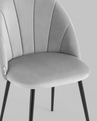 Стул Stool Group Логан NEW велюр светло-серый 2 шт арт.УТ000036155