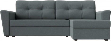 Диван угловой Амстердам Лайт правый угол (Серый/Рогожка) Лига Диванов арт.121169