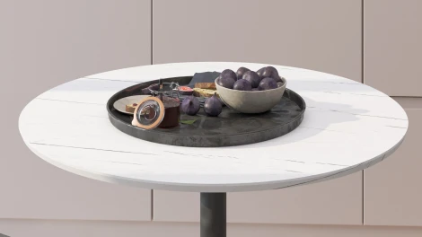 Стол обеденный Калифорния Дейл Белый мрамор