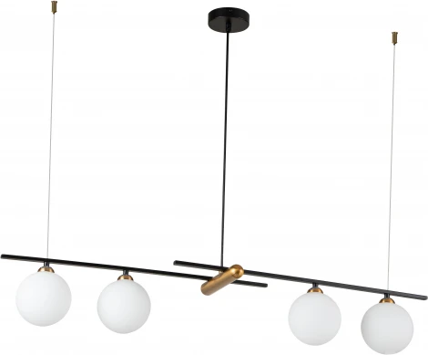 Люстра подвесная Opaco V000153 (11015/4P Black) (220V, на тросе, шар)