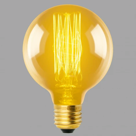 Лампочка накаливания шар желтая E27 60W Uniel IL-V-G80-60/GOLDEN/E27 VW01