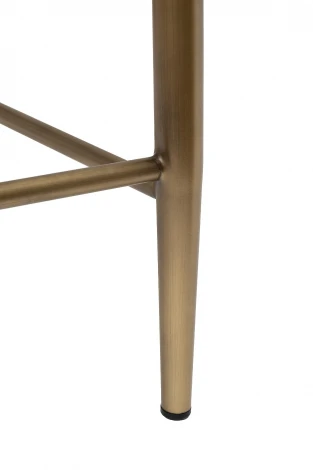 163YH-16574 Стул барный экокожа бежевый+бронза 43*46*93см Garda Decor