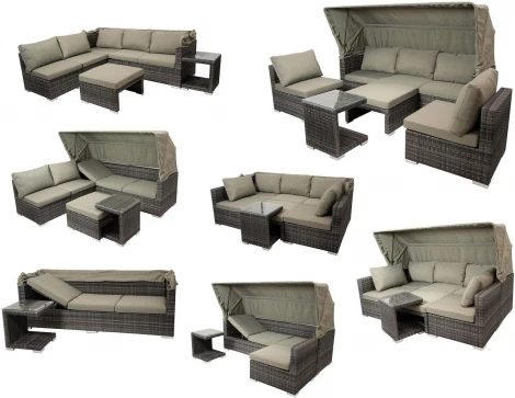 Диван-трансформер из искусственного ротанга AFM-320 Beige Afina