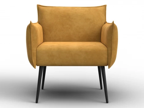 Кресло Лига-083 (Фанера/Металл/Велюр/Желтый) Лига Диванов 132322