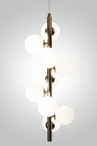 Подвесной светильник AM Group AM489 GOLD H1000 (на проводе, шар, молекулы)