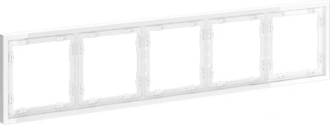 Рамка на 5 постов (белый глянцевый) Voltum S70 VLS100501