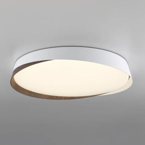 Потолочный светильник RGB круглый Citilux Bonny CL754450G Белый+Венге LED с пультом (220V, круглые)