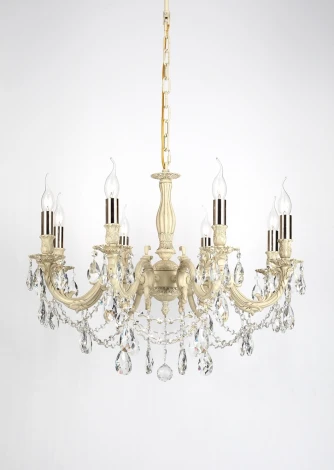 Подвесная люстра Lucia Tucci Firenze 141.8 cream white (220V, на цепи, подсвечник, свеча)