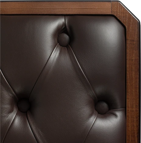 Банкетка Патриция 2 орех, к/з Ева 1, каретная стяжка Л Mebelik арт.008833