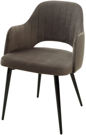 Стул M-City FANTINE-LA ГРАФИТ #14, велюр / черный каркас