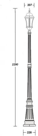 Наземный фонарь ASTORIA 1 L 91309L Bl Oasis Light