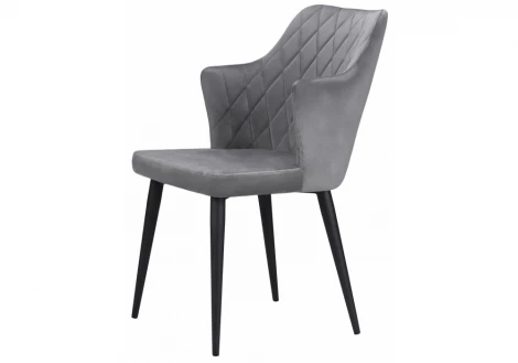 Обеденный стул на металлокаркасе Woodville Velen dark gray 15027