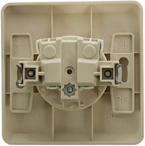 Розетка встраиваемая без заземления (кремовый) Systeme Electric Этюд PC16-001K