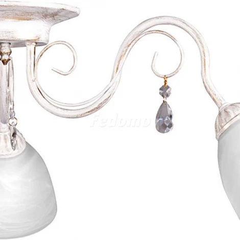 Люстра потолочная Day&Night, 3 плафона, белый с золотом и прозрачным