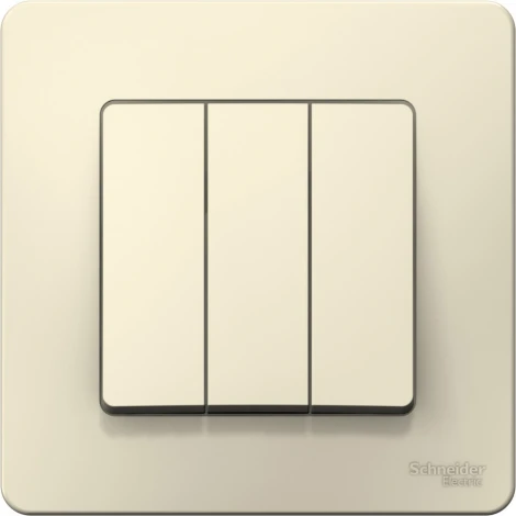 Выключатель встраиваемый трехклавишный (молочный) Systeme Electric Blanca BLNVS100502