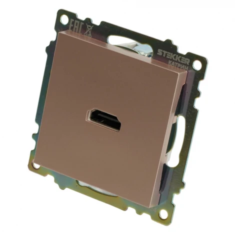 Розетка HDMI (шампань) Stekker Катрин 50063