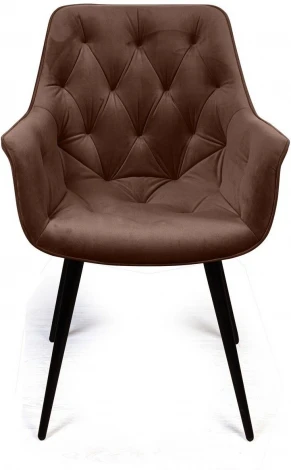 Стул Archi поворотный 90 градусов, функция возврата, антишум, бархат коричневый 12, опора конус Top Concept арт.22053