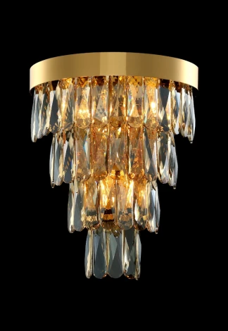 Настенный светильник Crystal Lux Abigail AP3 GOLD/AMBER