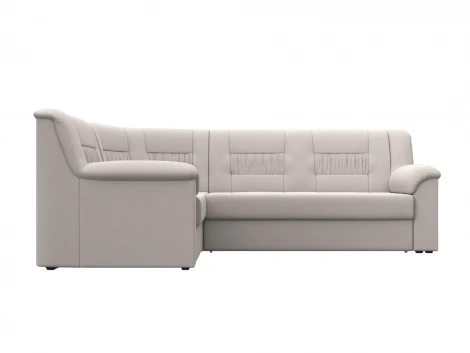 Диван угловой Карелия левый угол (ДСП,ЛДСП/Пластик/Замша/Бежевый) Лига Диванов 128142L