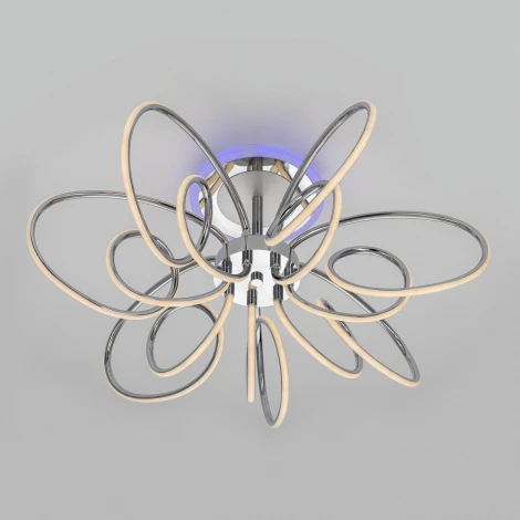 Потолочная люстра RGB на штанге Citilux Salma Smart CL224A171 (LED, 220V, голосовое управление, пульт управления, управление смартфоном, умный дом - Алиса, Маруся, Экосистема Сбер)