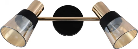 Спот Escada Brandy 684/2A 2x40Вт E14, металл/стекло, чёрный/золото