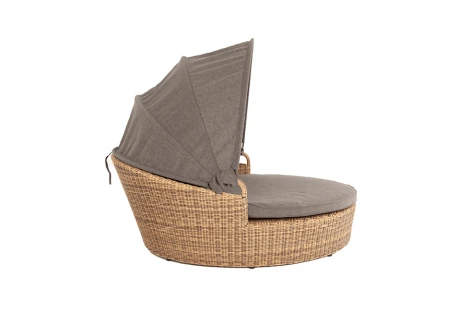 Плетеная кровать круглая, цвет соломенный 4SIS Стильяно YH-L618W